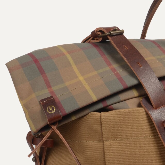 Bleu De Chauffe - Sac de voyage Cabine - Tartan Camel