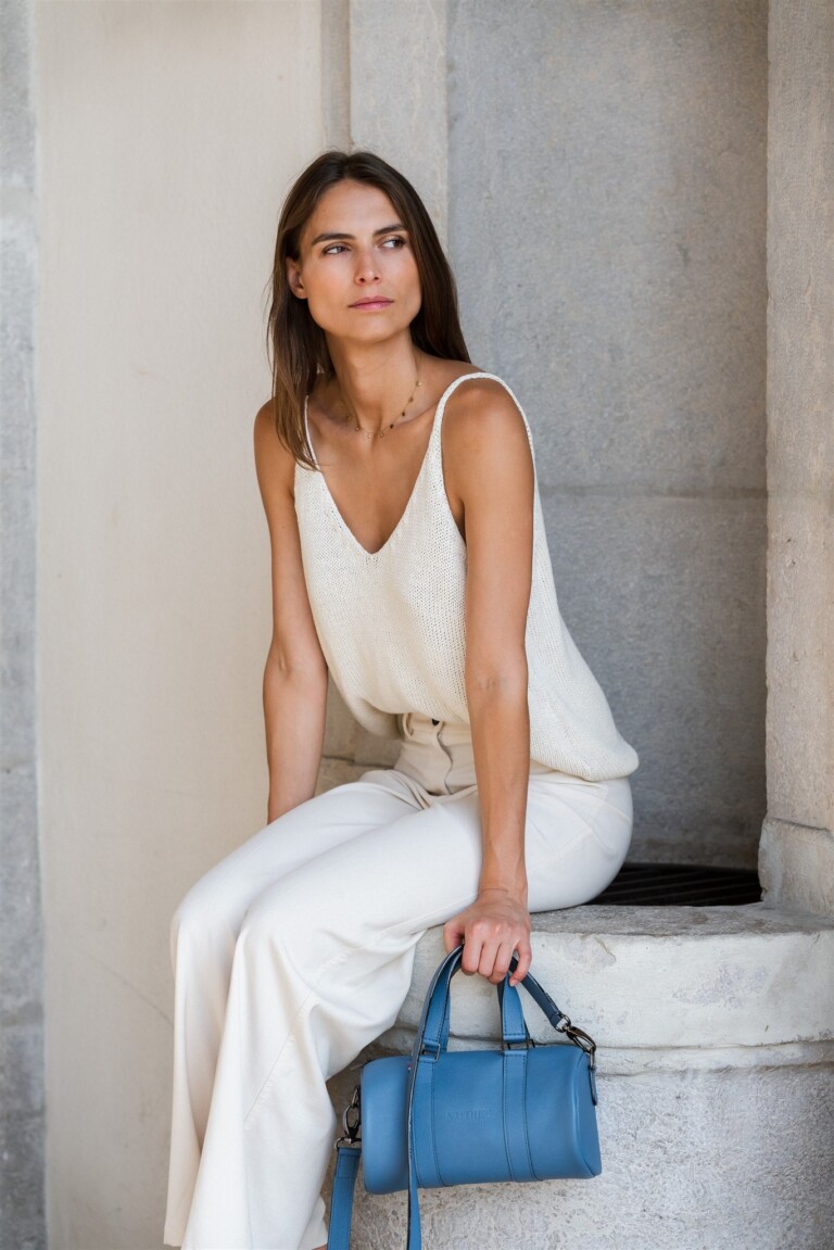Nodie's - Jim - cuir bleu denim grainé