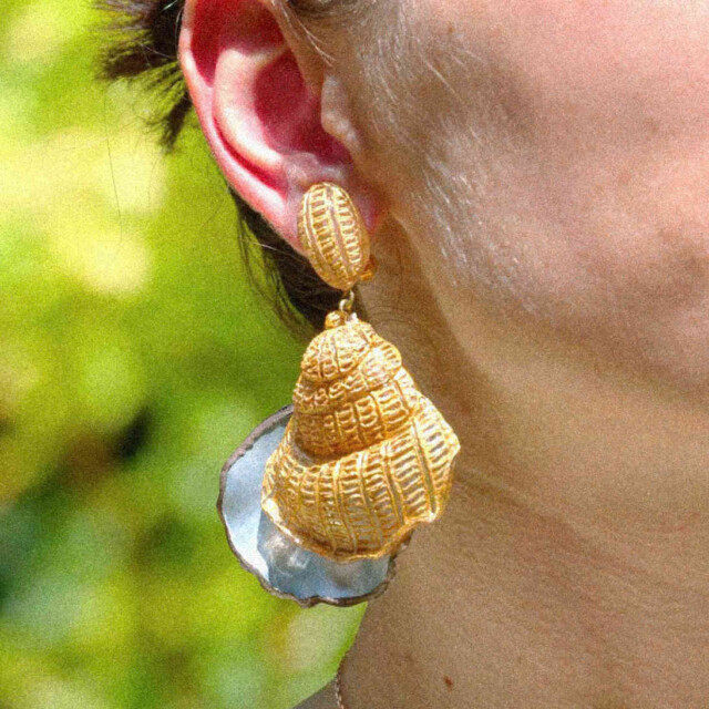 Ciléa Bijoux - Boucles d'oreilles maxi pendantes Saint-Malo – Tige