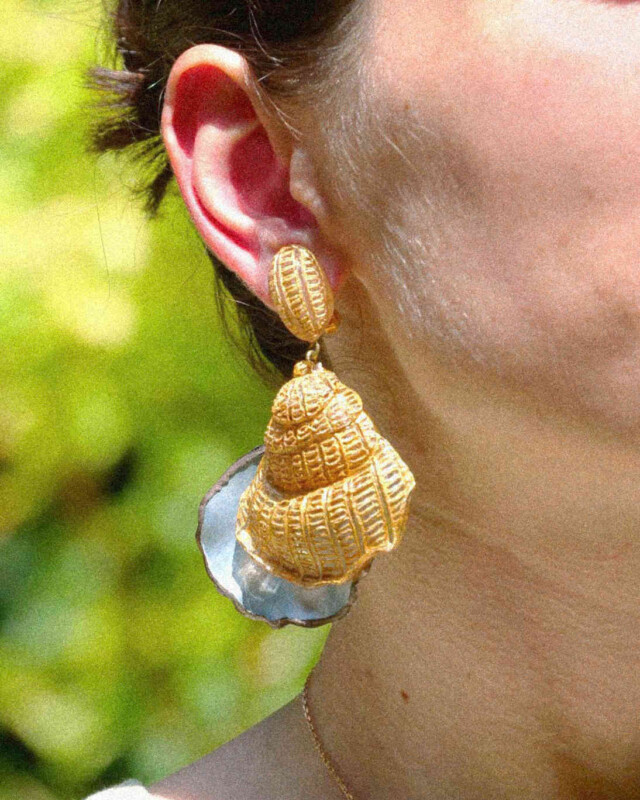 Ciléa Bijoux - Boucles d'oreilles maxi pendantes Saint-Malo – Tige