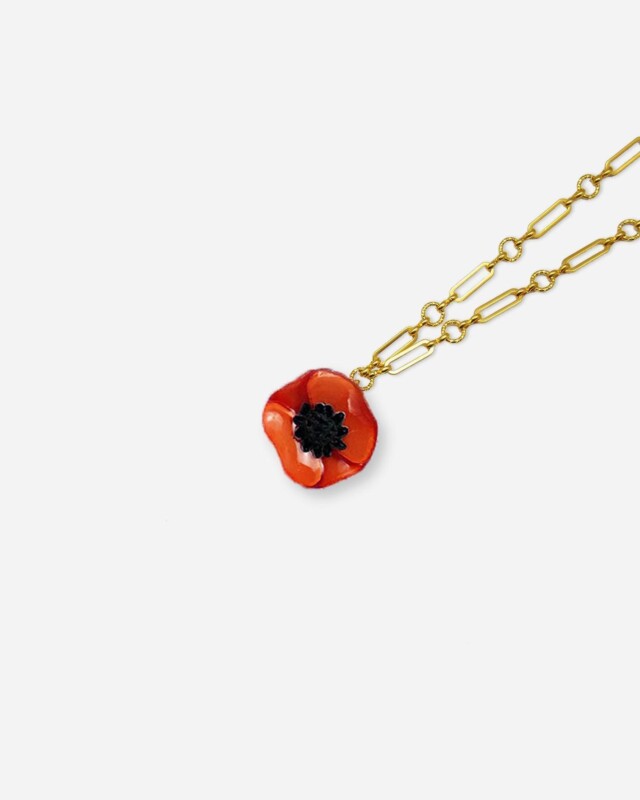 Ciléa Paris - Pendentif Anémone - Mini – Je ne veux pas la chaîne / Léopard