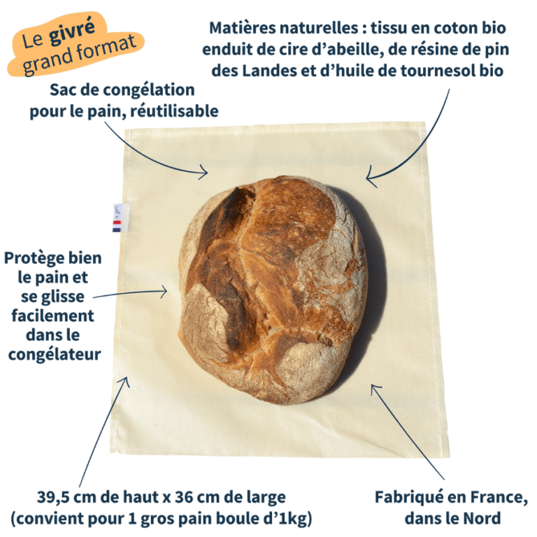 Les extra-ordinaires - LE GIVRÉ - SAC À PAIN EN CIRE D'ABEILLE SPÉCIAL CONGÉLATION – givre-grand-format