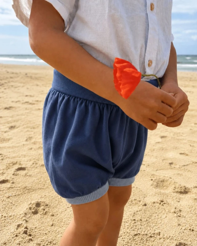 Petit Pote - Bloomer Jersey de coton – 3-4 ans / Bleu indigo