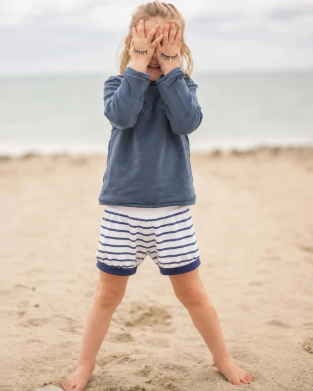 Petit Pote - Bloomer Jersey de coton – 3-4 ans / Bleu indigo