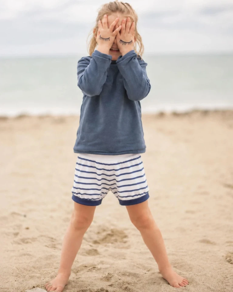 Petit Pote - Bloomer Jersey de coton – 3-4 ans / Bleu indigo