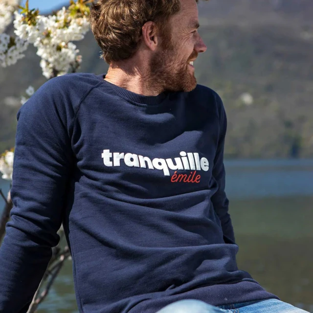 Tranquille Emile.net - Tranquille Emile bleu – L/XL