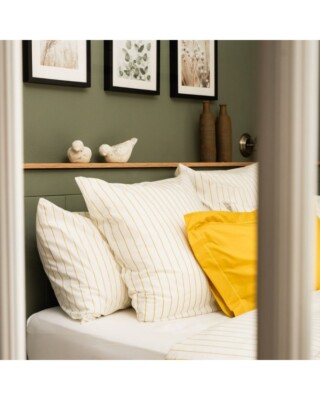 taie d oreiller en percale imprimee fil d or 65x65cm et 50x75 cm