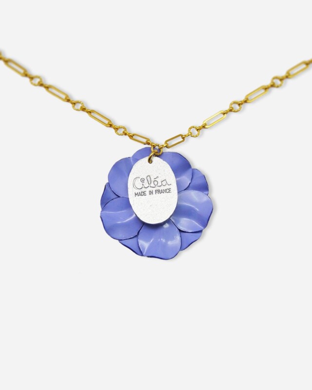 Ciléa Paris - Pendentif Géranium - Maxi – Rouge / Je ne veux pas la chaîne