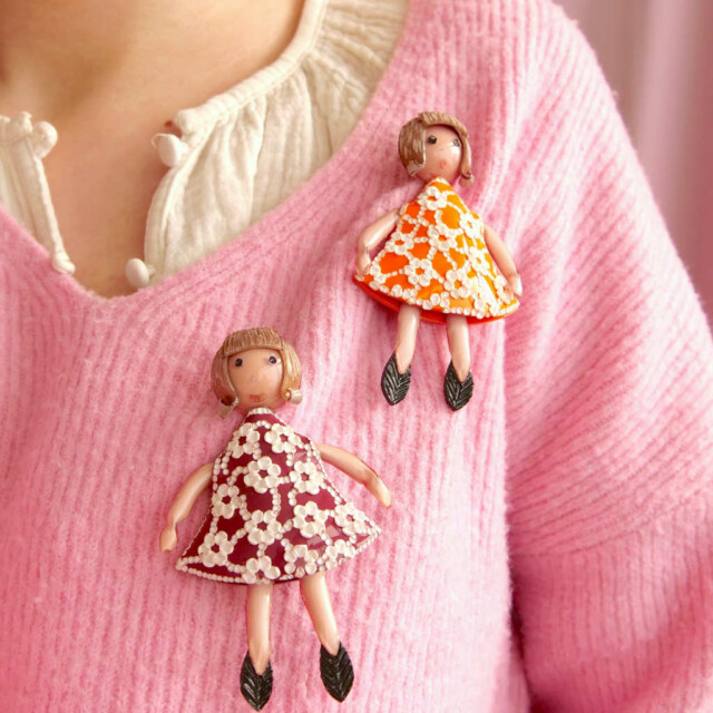 Ciléa Bijoux - Broche fleurie Tifille – Bleuet