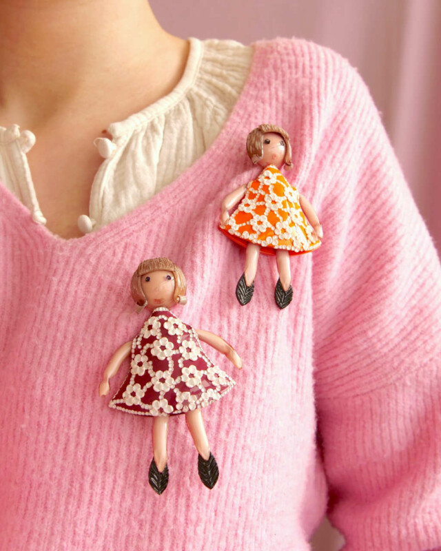 Ciléa Bijoux - Broche fleurie Tifille – Bleuet