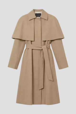 Coulange - C61 trench coat cape déperlant long beige  46