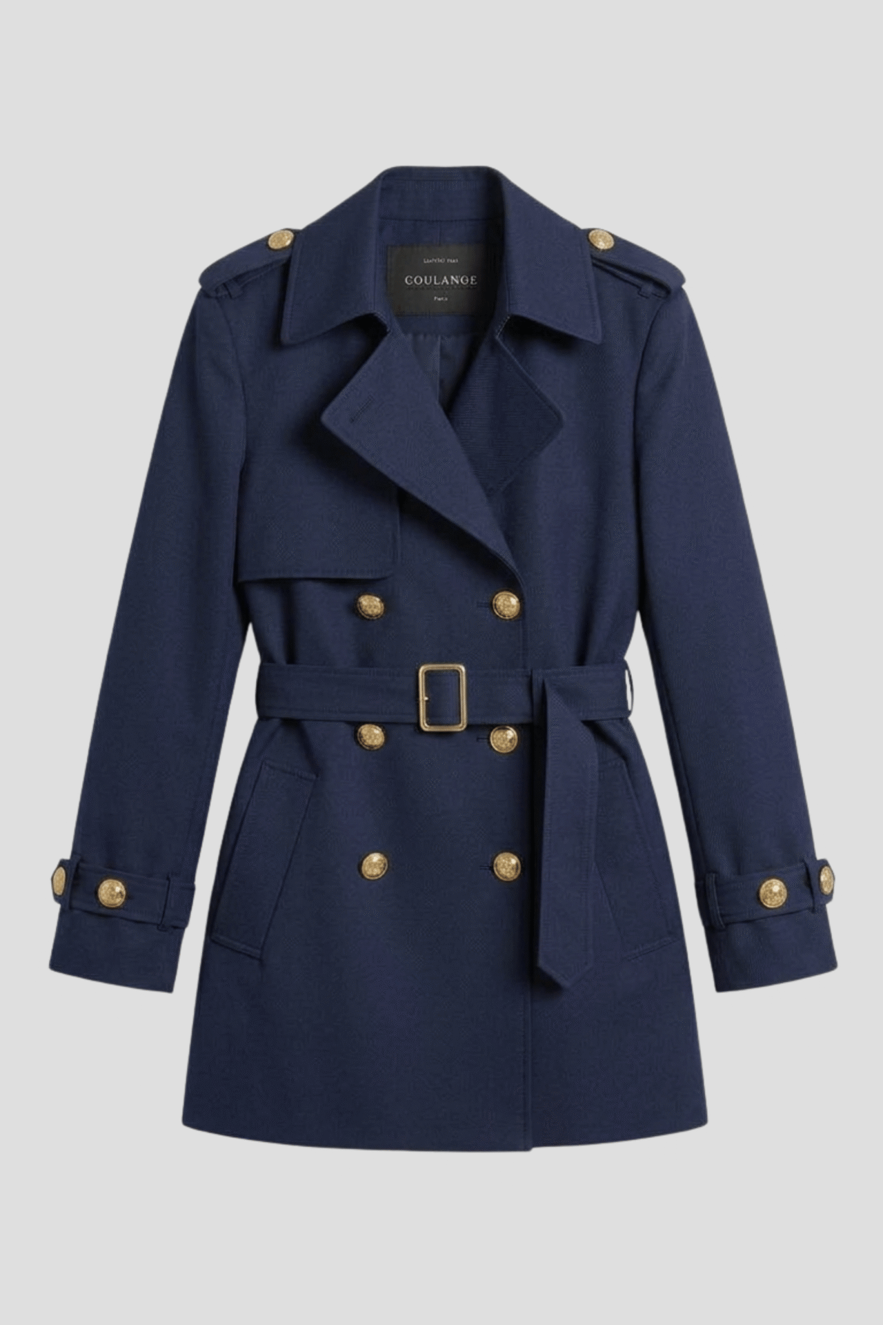 trench officier deperlant bleu marine femme face coulange 1918 Coulange - B61 trench officier déperlant bleu marine - 44