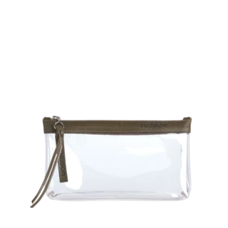TUSSOR - Trousse PVC et cuir Kaki Médium2