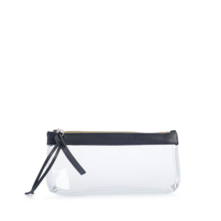 Trousse PVC et cuir Bleu nuit Médium1 par la marque TUSSOR TUSSOR - Trousse PVC et cuir Bleu nuit Médium1