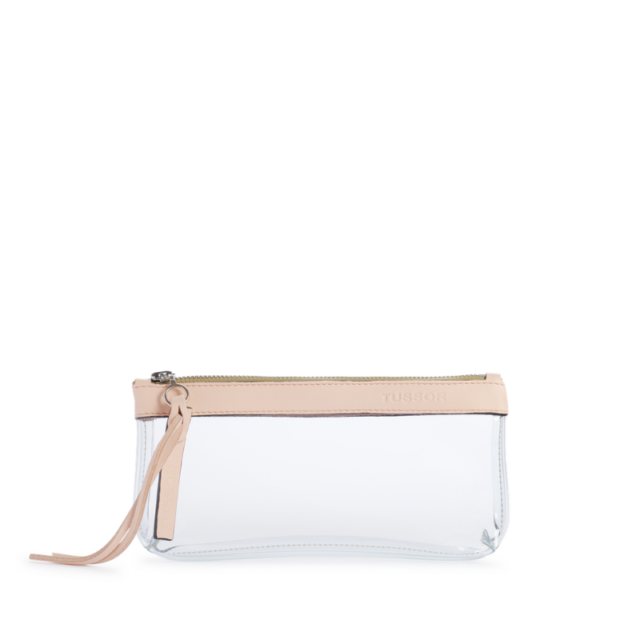 Trousse PVC et cuir Poudré Médium1 par la marque TUSSOR TUSSOR - Trousse PVC et cuir Poudré Médium1
