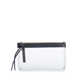 TUSSOR - Trousse PVC et cuir Bleu nuit Médium2