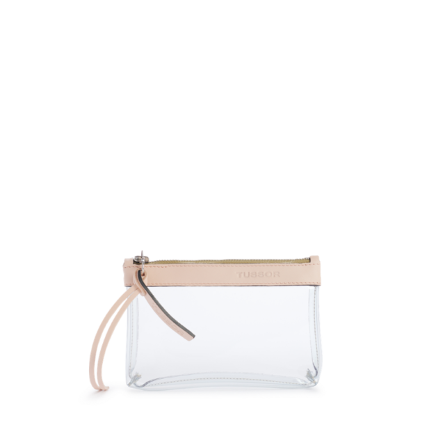 Trousse PVC et cuir Poudré Small par la marque TUSSOR TUSSOR - Trousse PVC et cuir Poudré Small