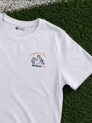 Maison Tricolore - T-shirt Homme Français Brodé Équipe de France – Personnalisé Coq France