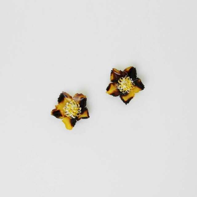 Ciléa Paris - Boucles d'oreilles Tuba - Mini – Vert / Dormeuse (Oreilles percées)