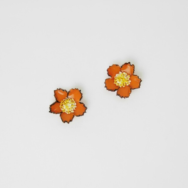 Ciléa Paris - Boucles d'oreilles courtes Tuba - Grand – Vert / Dormeuse (Oreilles percées)