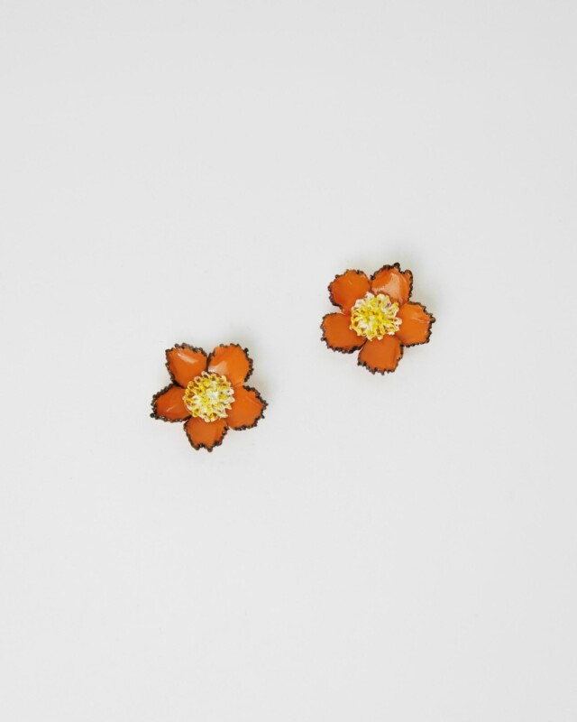 Ciléa Paris - Boucles d'oreilles courtes Tuba - Grand – Vert / Dormeuse (Oreilles percées)