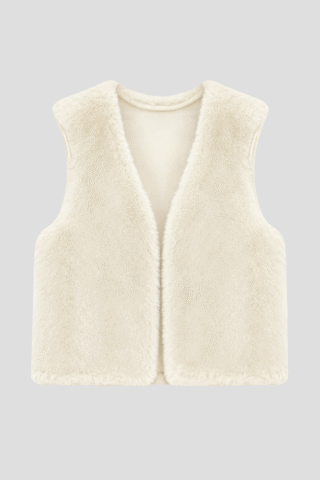 Veste sans manches réversible drap de cachemire U35 par la marque Coulange Coulange - Veste sans manches réversible drap de cachemire U35