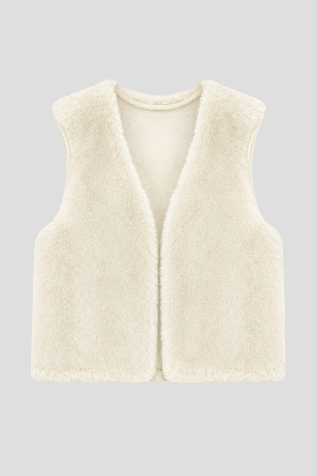 Veste sans manches réversible drap de cachemire U35 – 46 par la marque Coulange Coulange - Veste sans manches réversible drap de cachemire U35 – 46