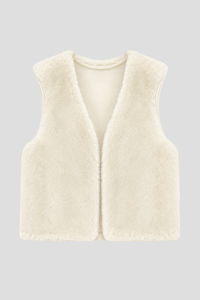 Coulange - Veste sans manches réversible drap de cachemire U35 – 46