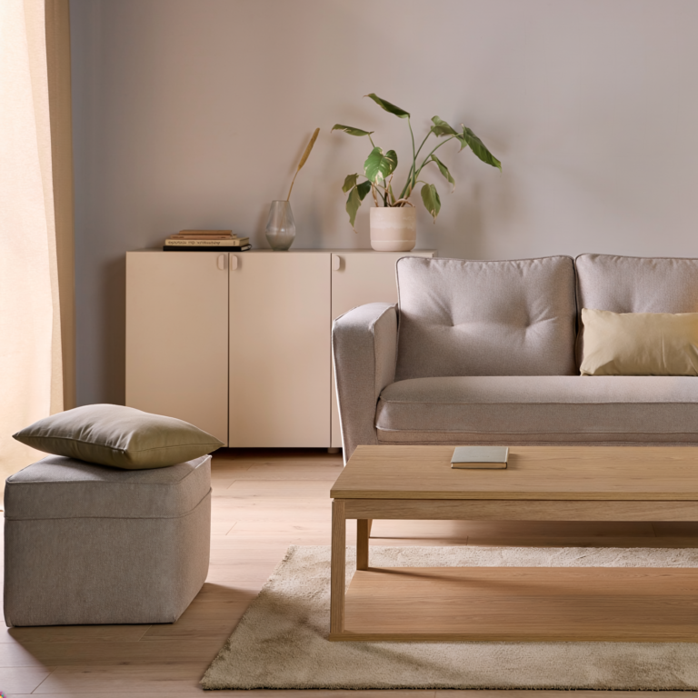 ESSENTIELS PAR CAMIF - Pouf carré tissu Ondine