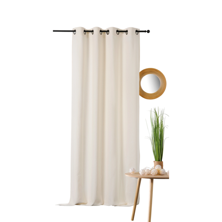 01 de linge de maison rideaux et voilage camif signature beige coton n n 100373822801 CAMIF SIGNATURE - Rideau chanvre Léopold