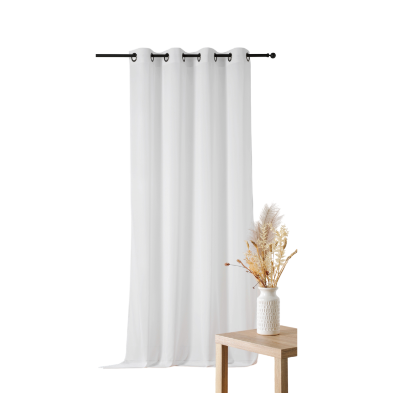 01 de linge de maison rideaux et voilage essentiels par camif blanc polyester recycle n n 100373802799 ESSENTIELS PAR CAMIF - Voilage recyclé Lancelot