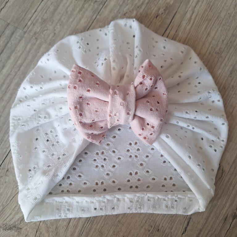 La Fabrique A DeDeuh - Turban Bébé – Jersey Ajouré Broderie Anglaise – Finition au Choix – Oeko-Tex – adulte
