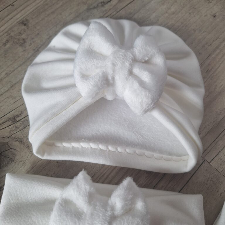 La Fabrique A DeDeuh - Ensemble au choix- en tissu Polaire alpine finition fourrure - Oeko-Tex – 9.12 mois / Turban +chaussons