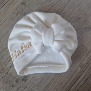 Turban bonnet polaire alpine, finition noeud buns ou simple personnalisable avec Prénom brodé par la marque La Fabrique À DeDeuh La Fabrique À DeDeuh - Turban bonnet polaire alpine, finition noeud buns ou simple personnalisable avec Prénom brodé