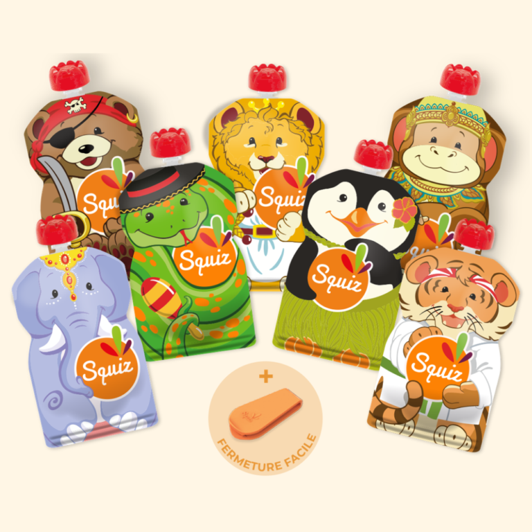Anotherway - Gourdes compote réutilisables x7 - Carnaval