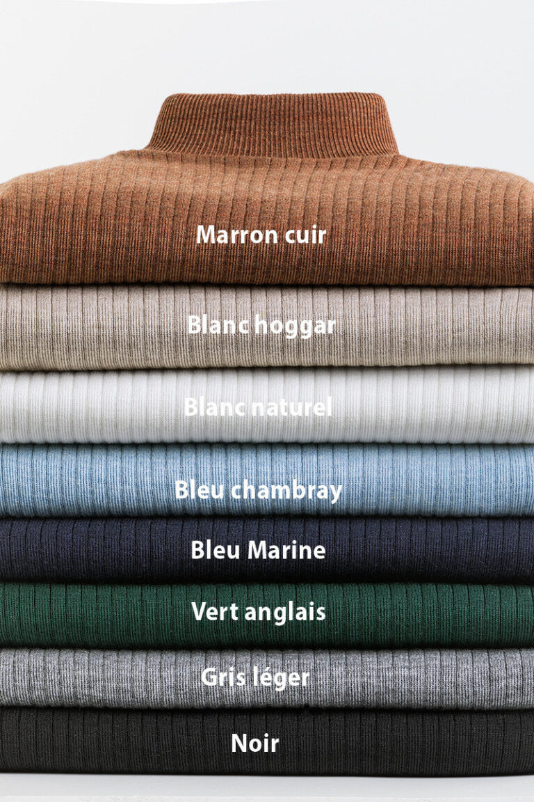 Maison-solfin - Col plastron mixte - BLEU CHAMBRAY – U