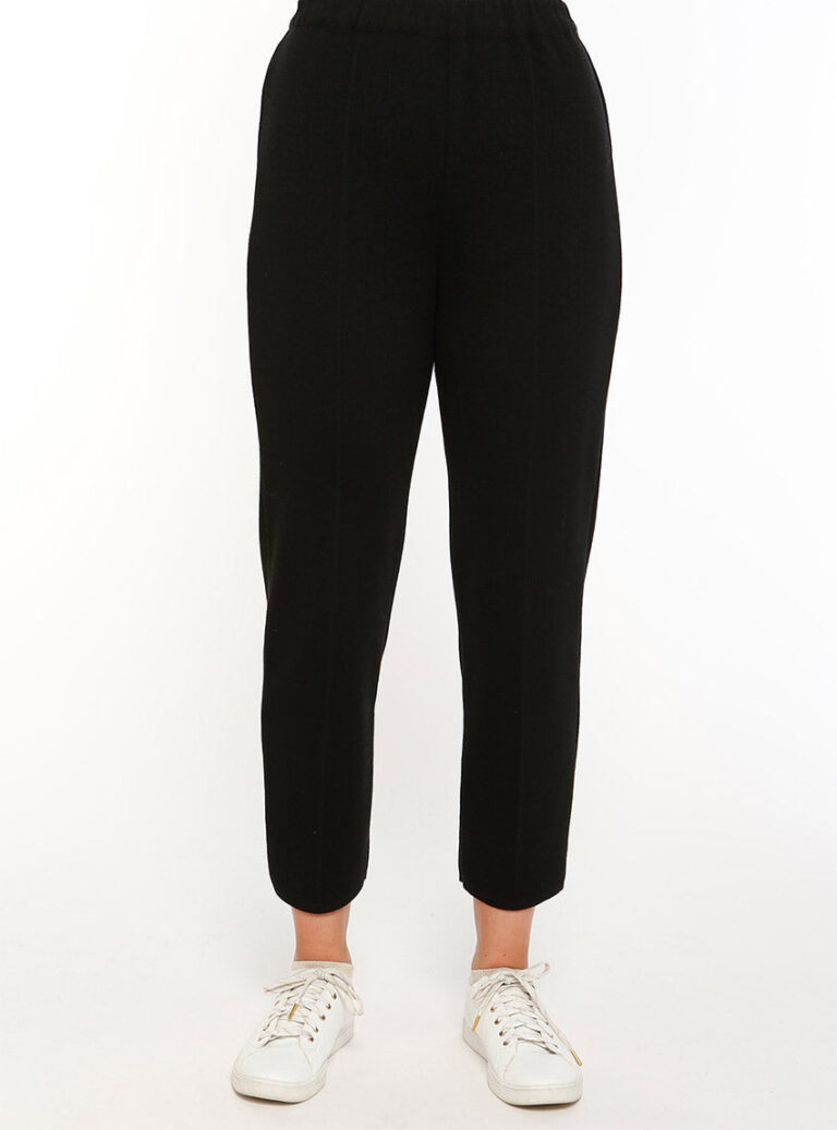 Maison Solfin - Pantalon femme en laine noir – 38