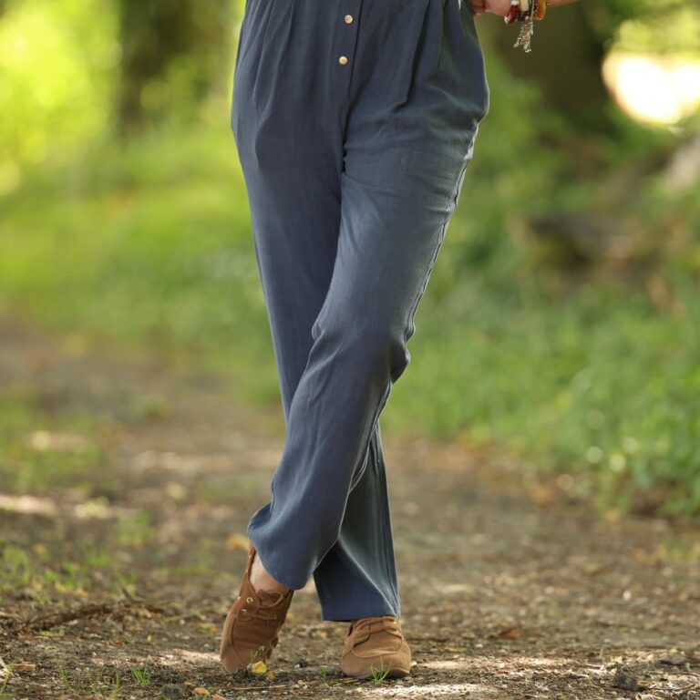 Quintessence - Combinaison LOUNA - Lin stone bleu grisé – XXL