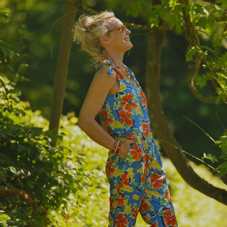 Quintessence - Combinaison LOUNA - Satin de coton jardin solaire – XXL