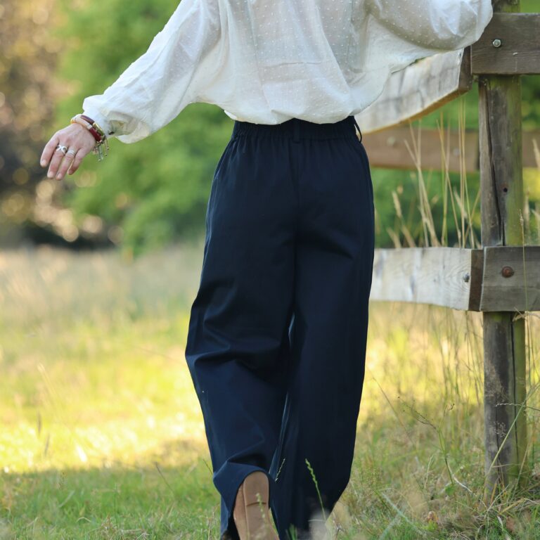 Quintessence - Pantalon Tino - Toile de coton marine – 3XL