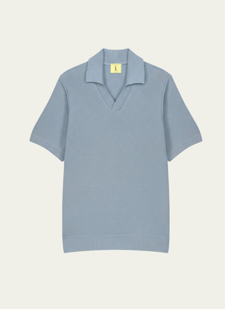Nitto Knitwear - Agop Polo - Light Indigo – M