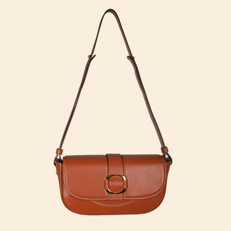 Ainhoa sac epaule cuir noisette 1 ERRO - Sellier / Maroquinier - Ainhoa Noisette