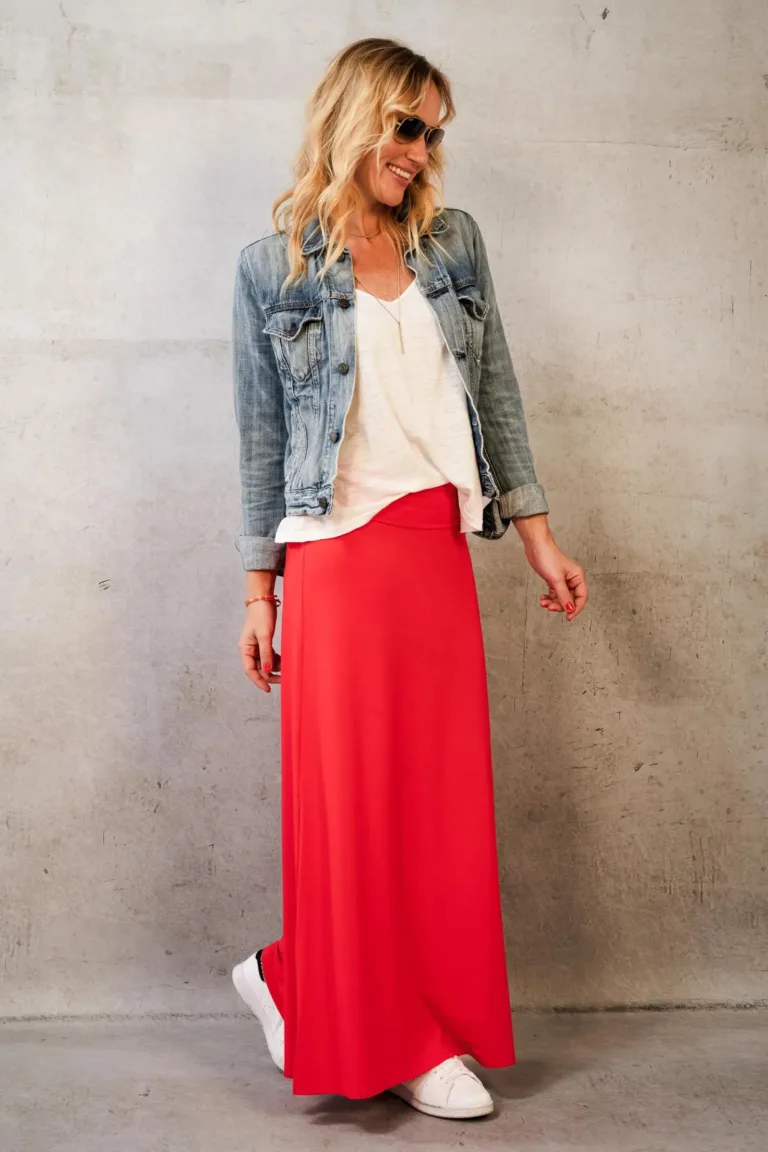 Thelma Rose - Jupe longue fluide Anys – 44 / Kaki
