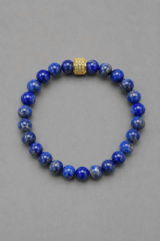 Bracelet Le Bleu Royal Lapis Lazuli Or Jaune par la marque NEIJE NEIJE - Bracelet Le Bleu Royal Lapis Lazuli Or Jaune