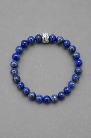Bracelet Le Bleu Royal Lapis Lazuli Or Blanc par la marque NEIJE NEIJE - Bracelet Le Bleu Royal Lapis Lazuli Or Blanc