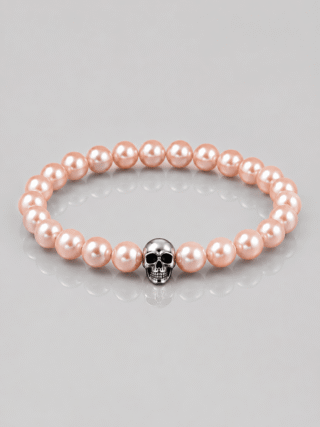 NEIJE - Bracelet Requiem Perles deau douce Roses et Argent 925