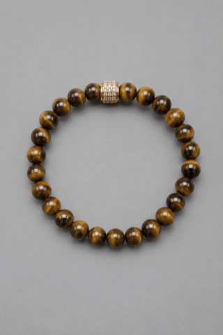 NEIJE - Bracelet Corto Oeil de Tigre Or Jaune
