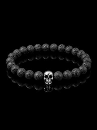 NEIJE - Bracelet Requiem Pierre de Lave et Argent 925