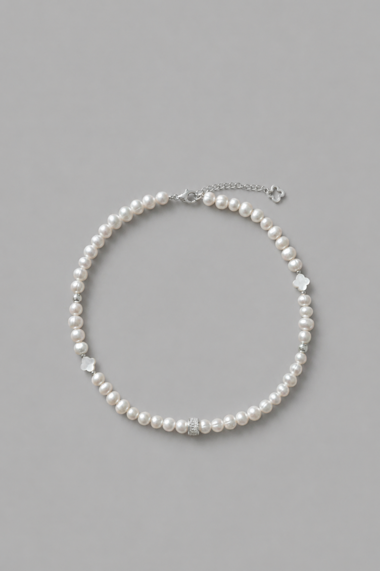 Collier Perle de Culture argent 925 2 NEIJE - Collier Iconic Perles d'eau douce et Argent 925 – 50 cm + extension de 5 cm