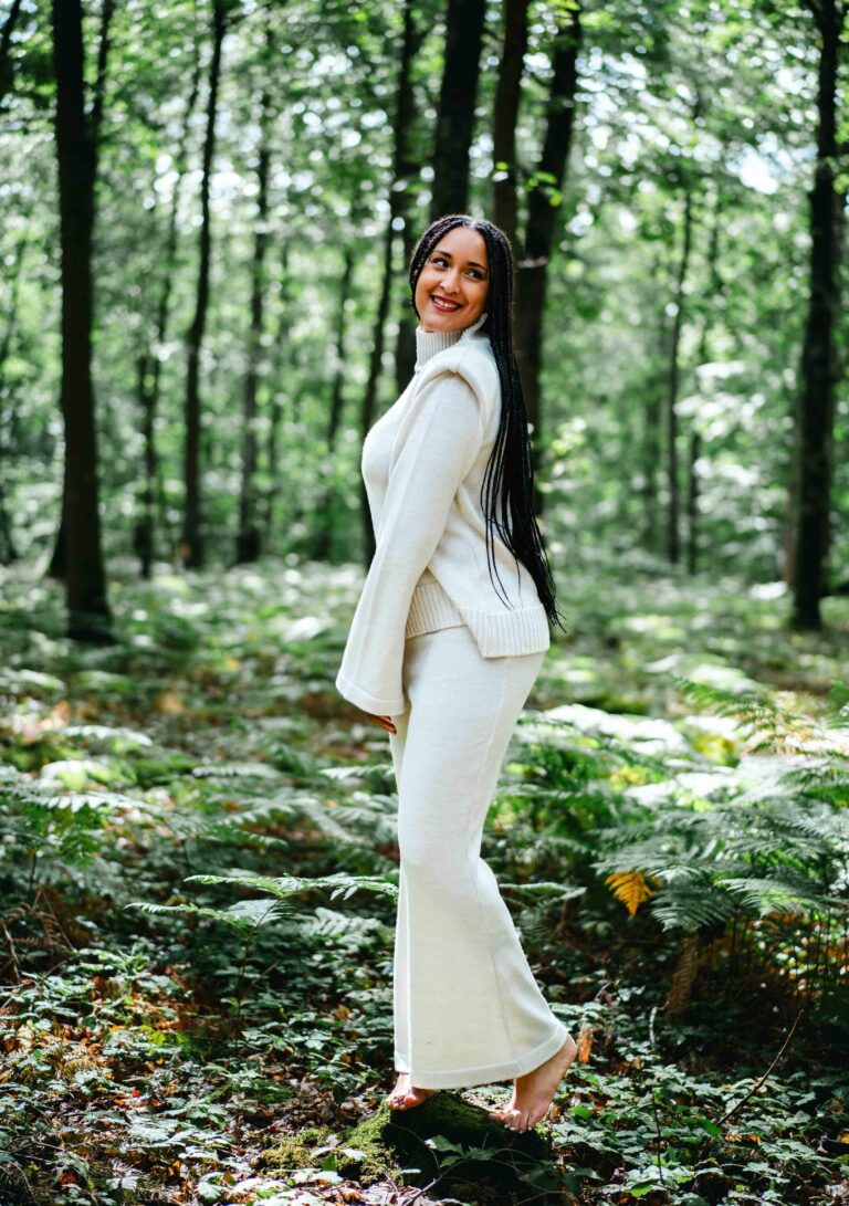 Divine Harmonie - Pantalon Divine Harmonie en Laine Mérinos – XL / Off White